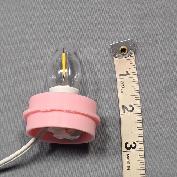 Pink Mushroom Table Lamp Dusty Rose Textured Ambient Soft Light Zen 3D Print Art - Picture 11 of 12